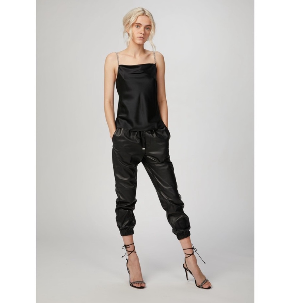 CAMI NYC ‘Daytona’ Leather Joggers